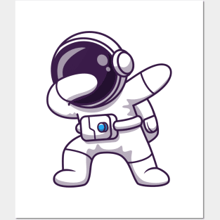 Cute Astronaut Dabbing Posters and Art